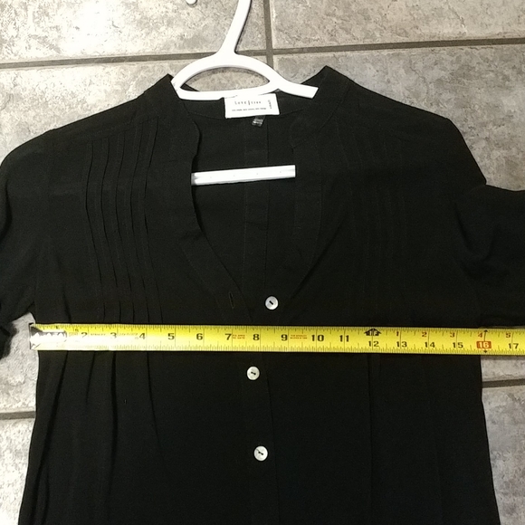 (2/$20) Black semi sheer shirt - Picture 2 of 5